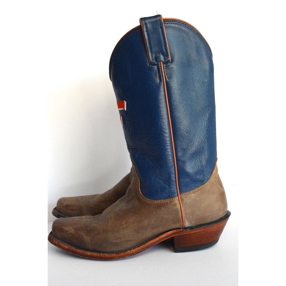 Nocona Florida University Gators Cowboy Boots  Mens Size 8 Blue Orange USA - Picture 5 of 16